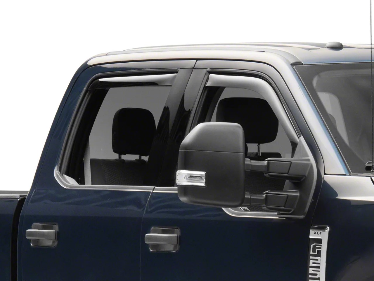 Weathertech Super Duty Front & Rear Side Window Deflectors Dark Smoke