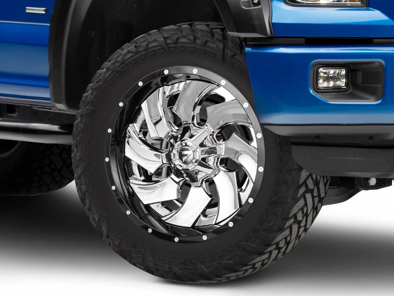 Fuel Wheels F150 Cleaver Chrome w/ Gloss Black 6Lug Wheel 22x10