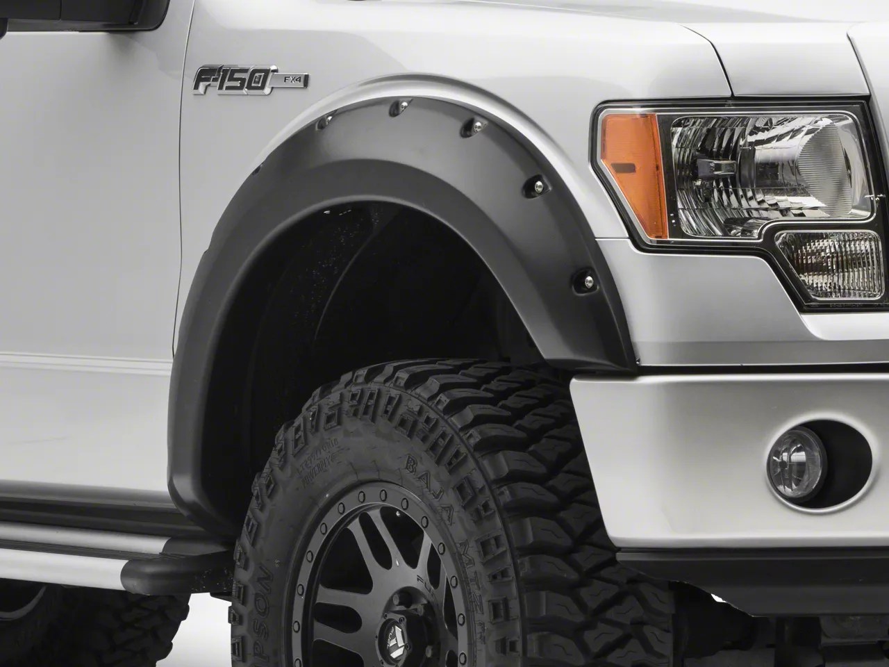 Rough Country F150 Pocket Style Fender Flares Flat Black FF10911