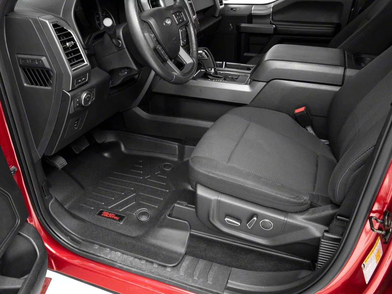 Rough Country F150 Heavy Duty Front & Rear Floor Mats Black M51512 (1520 F150 SuperCrew)