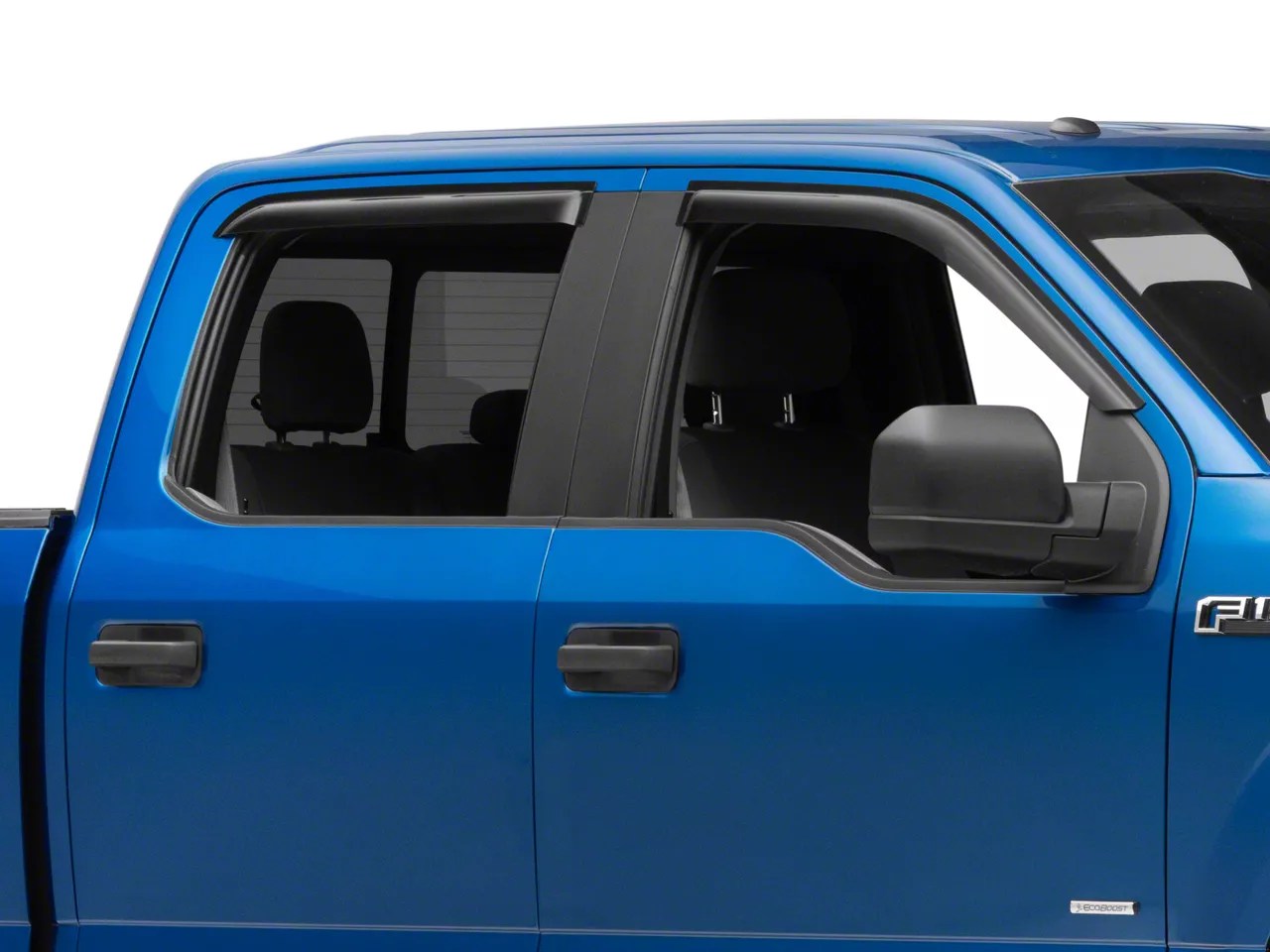 SpeedForm F150 Window Deflectors; Front and Rear; Smoked T543322 (15
