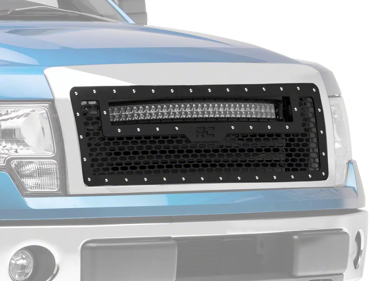 Rough Country F150 Mesh Upper Grille Insert w/ 30 in. Black Series