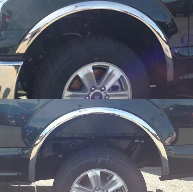 F150 Wheel Well Fender Trim Molding; Stainless Steel (1820 F150 w/o
