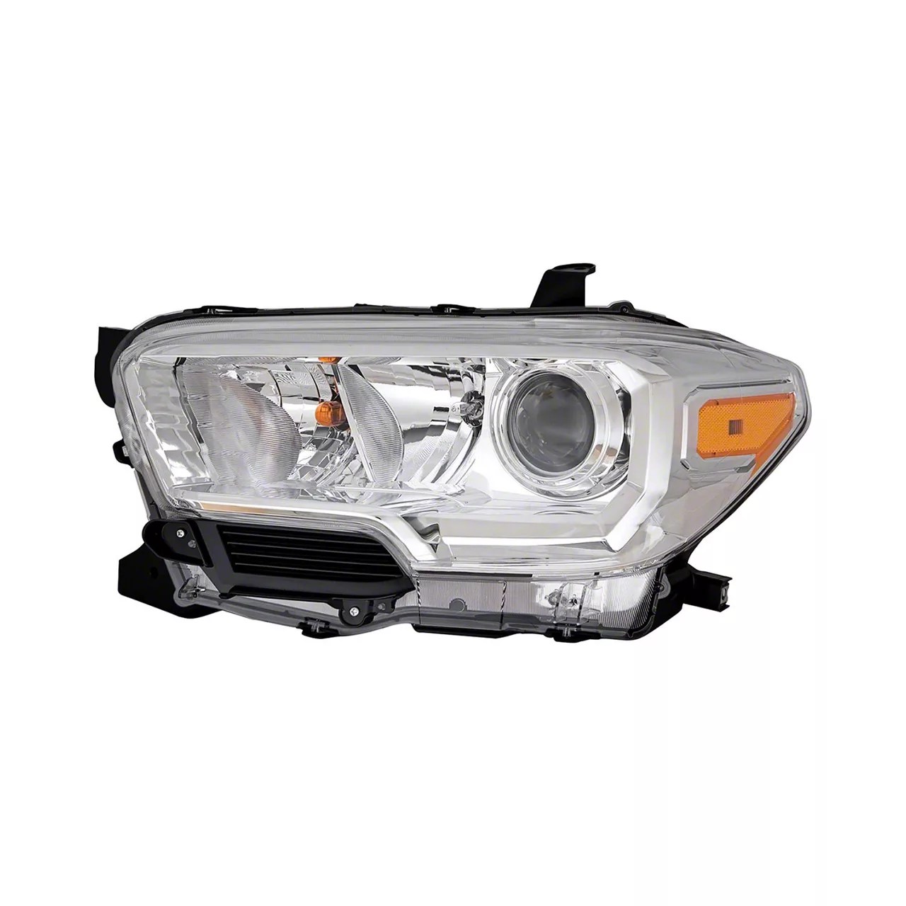 CAPA Replacement Halogen Headlight; Chrome Housing; Clear Lens