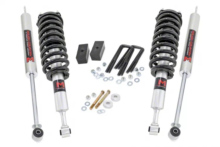 Rough Country 3Inch Suspension Lift Kit with Front M1 Struts and Rear M1 Shocks 74540