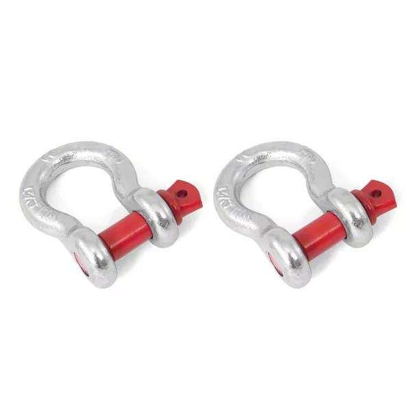 RedRock 7/8Inch 13,500 lb. DRing Shackles; Silver TT3758