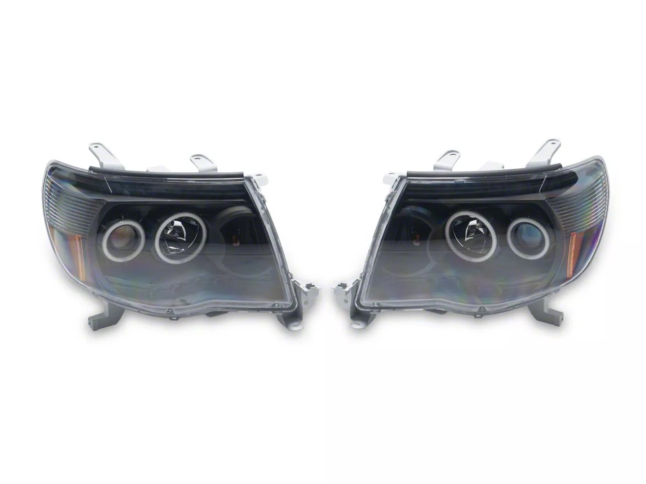 Raxiom Super White LED Halo Projector Headlights; Black TT5928