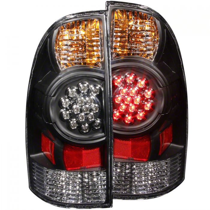 LED Tail Lights; Black (0515