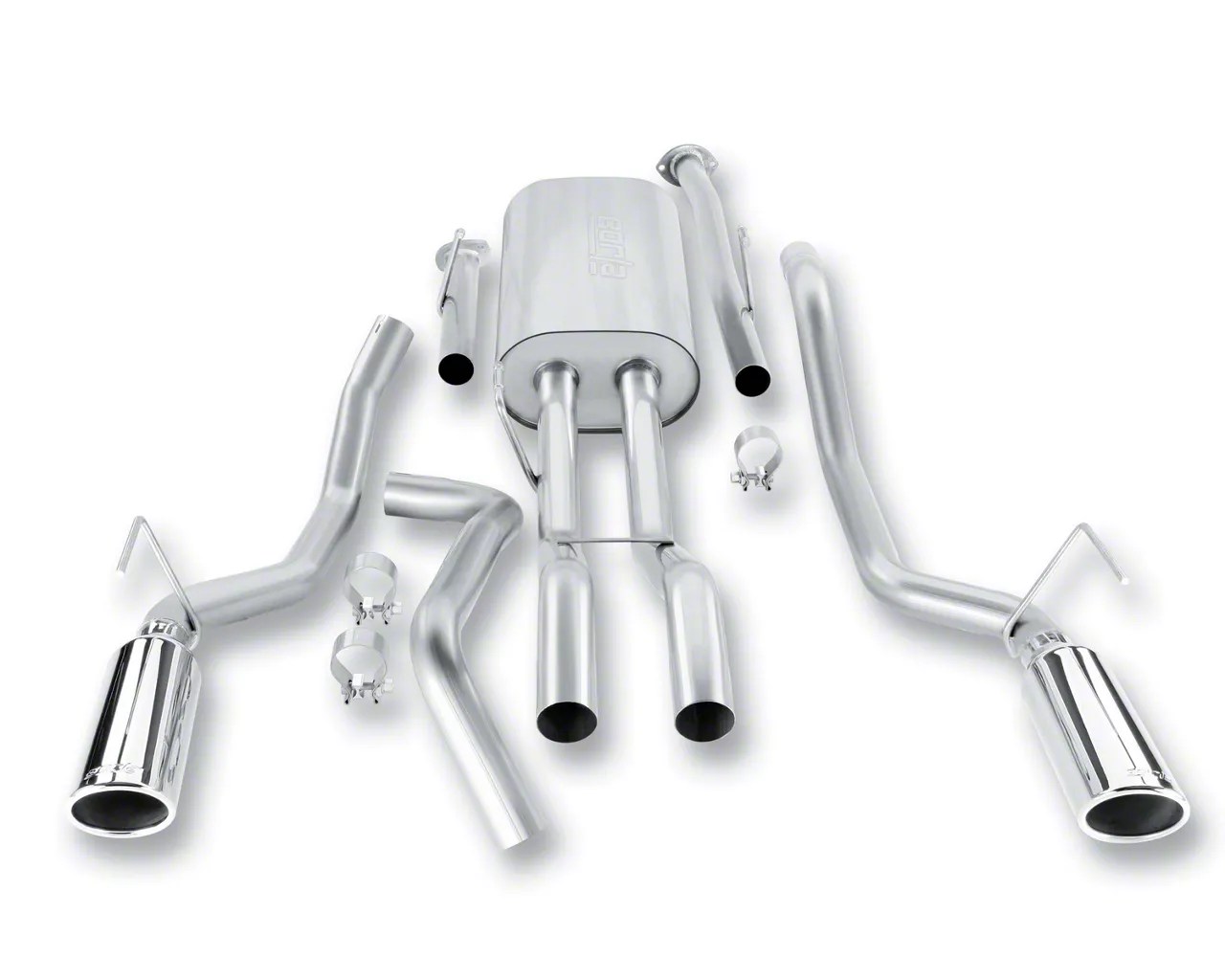 Borla Tundra Touring Dual Exhaust System w/ Polished Tips Rear Exit
