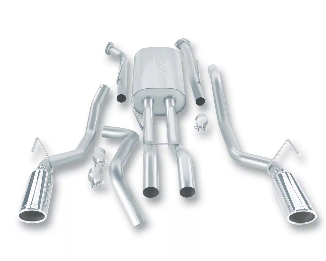 Borla Tundra Touring Dual Exhaust System w/ Polished Tips Rear Exit