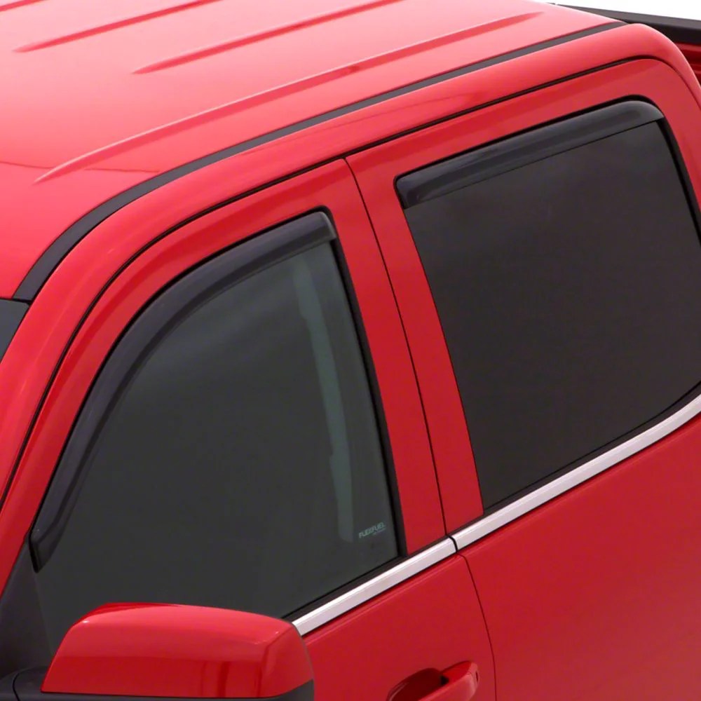 Tundra InChannel Ventvisor Window Deflectors; Front and Rear; Dark