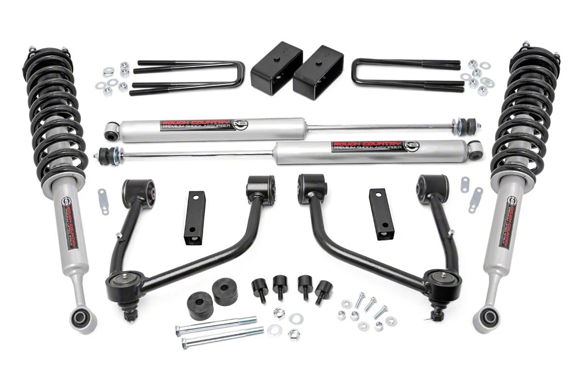 Rough Country Tundra 3.50Inch BoltOn Suspension Lift Kit with Lifted Struts and Premium N3