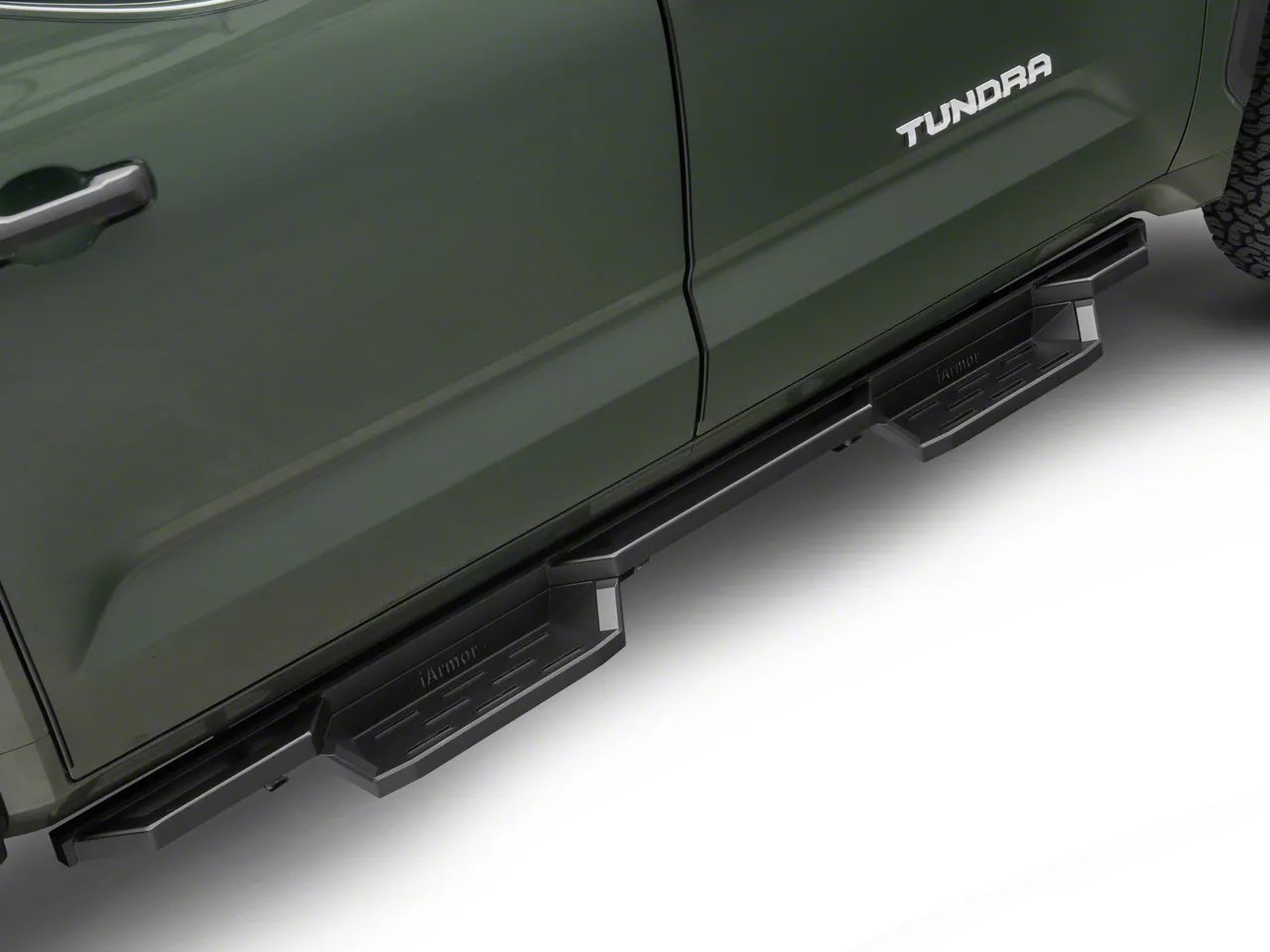 Tundra Square Tube Drop Style Nerf Side Step Bars; Matte Black (2224 Tundra CrewMax) Free