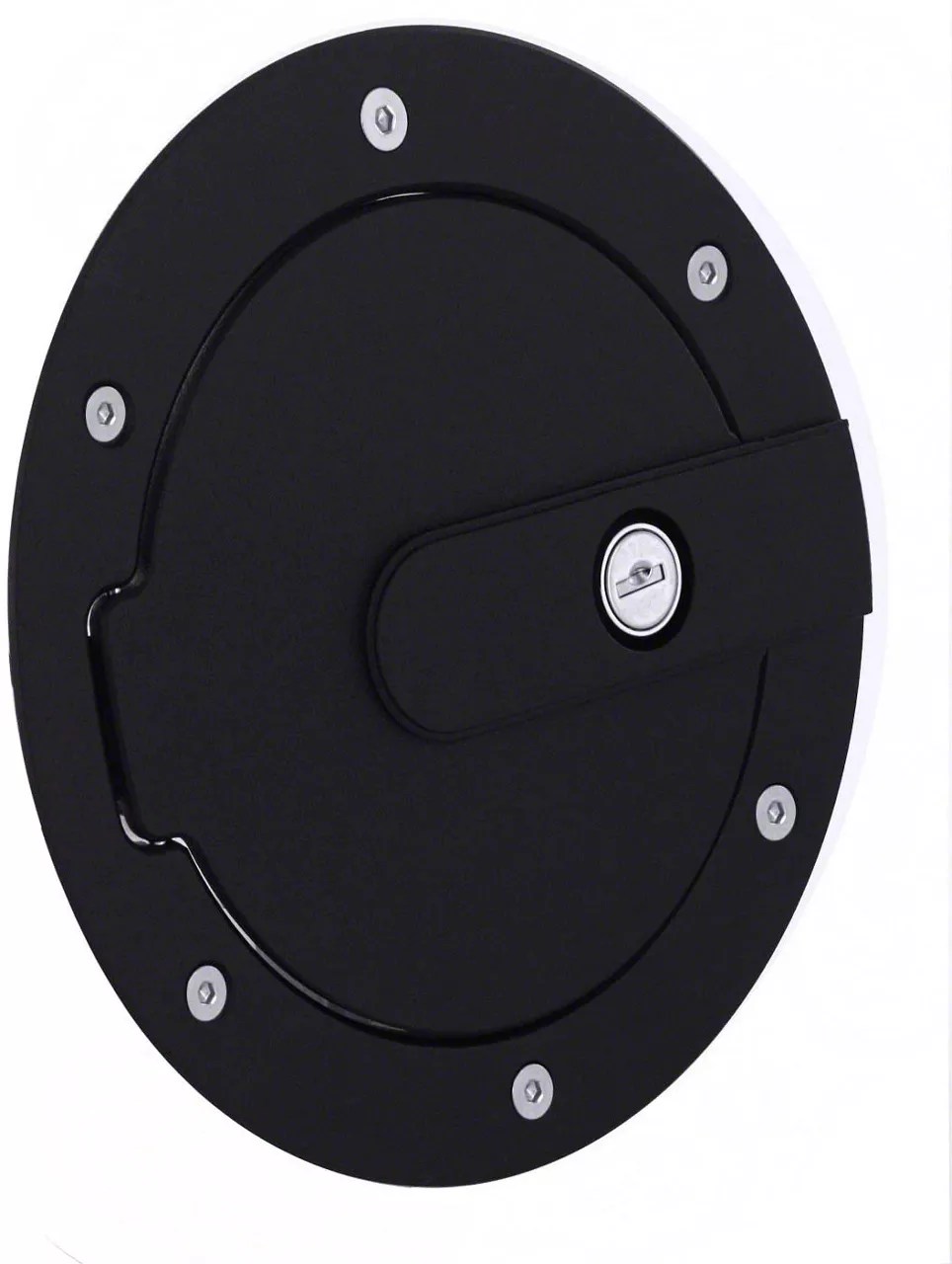 Tundra Race Style Billet Locking Fuel Door; Gloss Black (0721 Tundra)