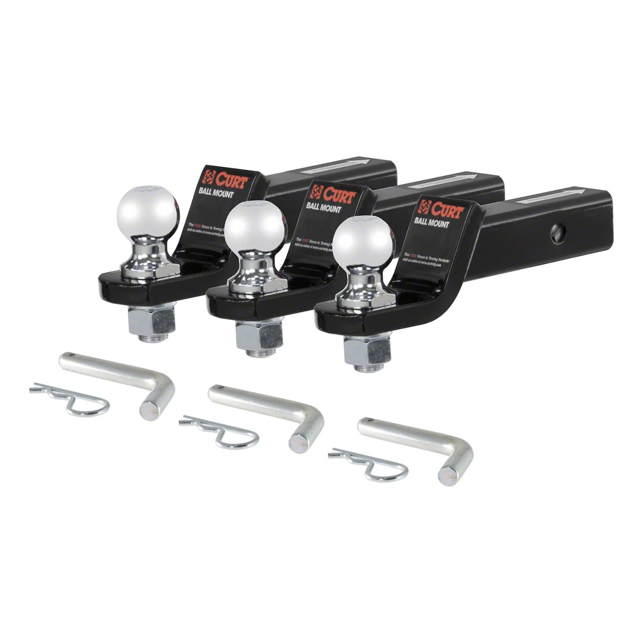 Jeep Wrangler 2-Inch Receiver Hitch Loaded Ball Mounts with 2-Inch