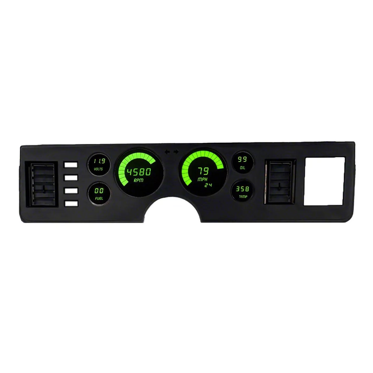 Jeep Cherokee LED Digital Gauge Panel; Green (9701 Jeep Cherokee XJ
