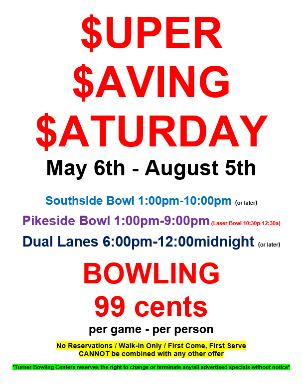 Turner Bowling Centers Ten Pin Bowling Duck Pin Bowling Family