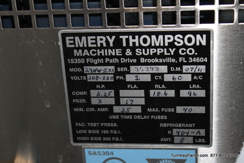 Used Emery Thompson 24 Quart Batch Freezers Machines Ice Cream