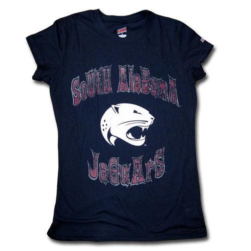 South Alabama Jaguars TShirt Tissue Tee, Navy (34434 / 6 pack