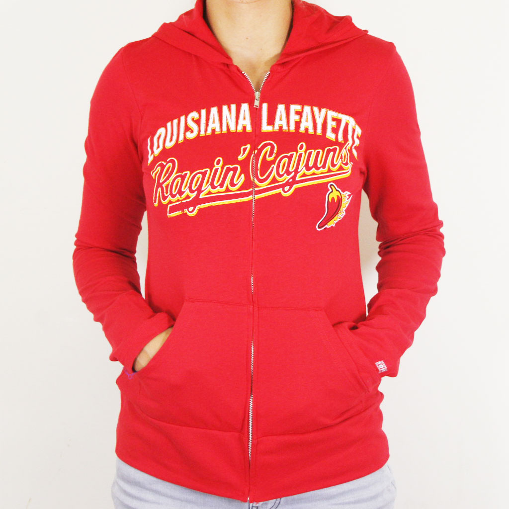 Louisiana Lafayette Jersey Hoodie Red Zip Front (41417 / 6 pack