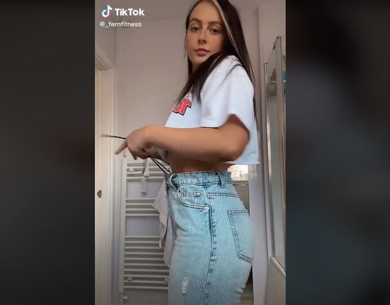 Watch Shoe lace hack to make high waist jeans look amazing on your body