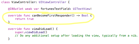 View controller add first responder