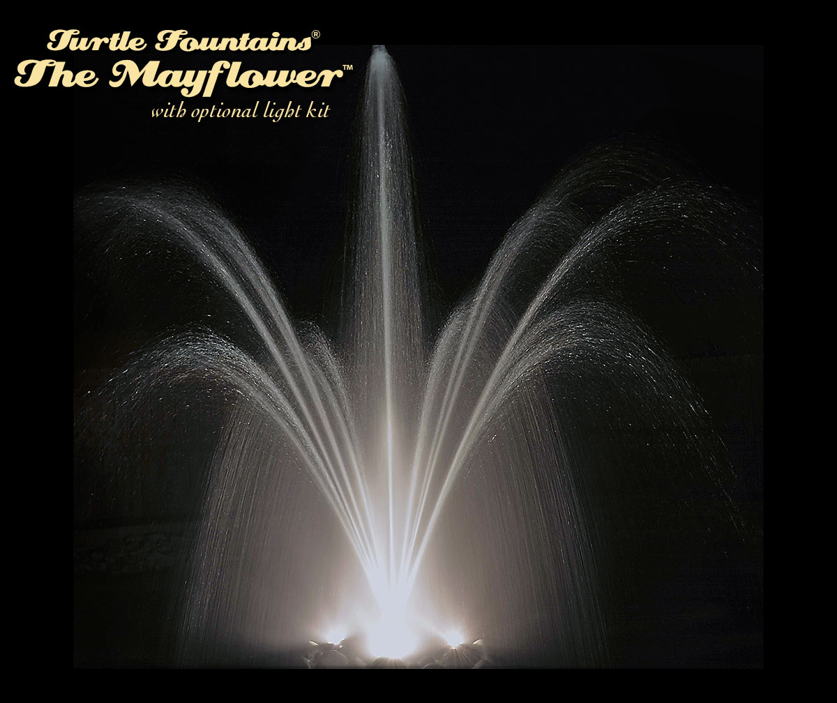 Turtle Fountains MegaSeries Mayflower Floating Fountain for your lake