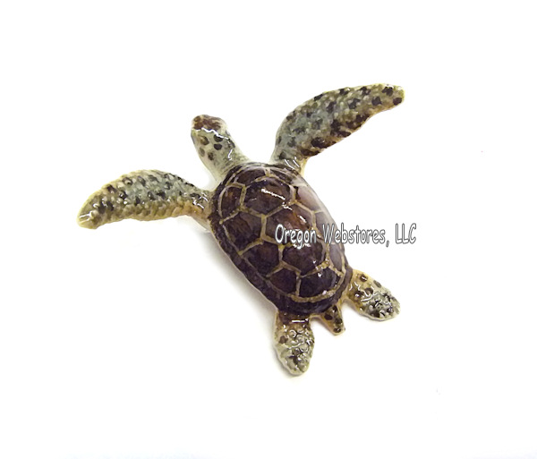 Turtle Max Reptile Gifts > "Tortuga" Mini Porcelain Green