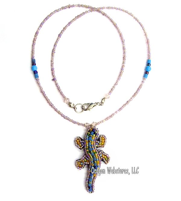 Turtle Max Reptile Gifts > Beaded Lizard Necklace