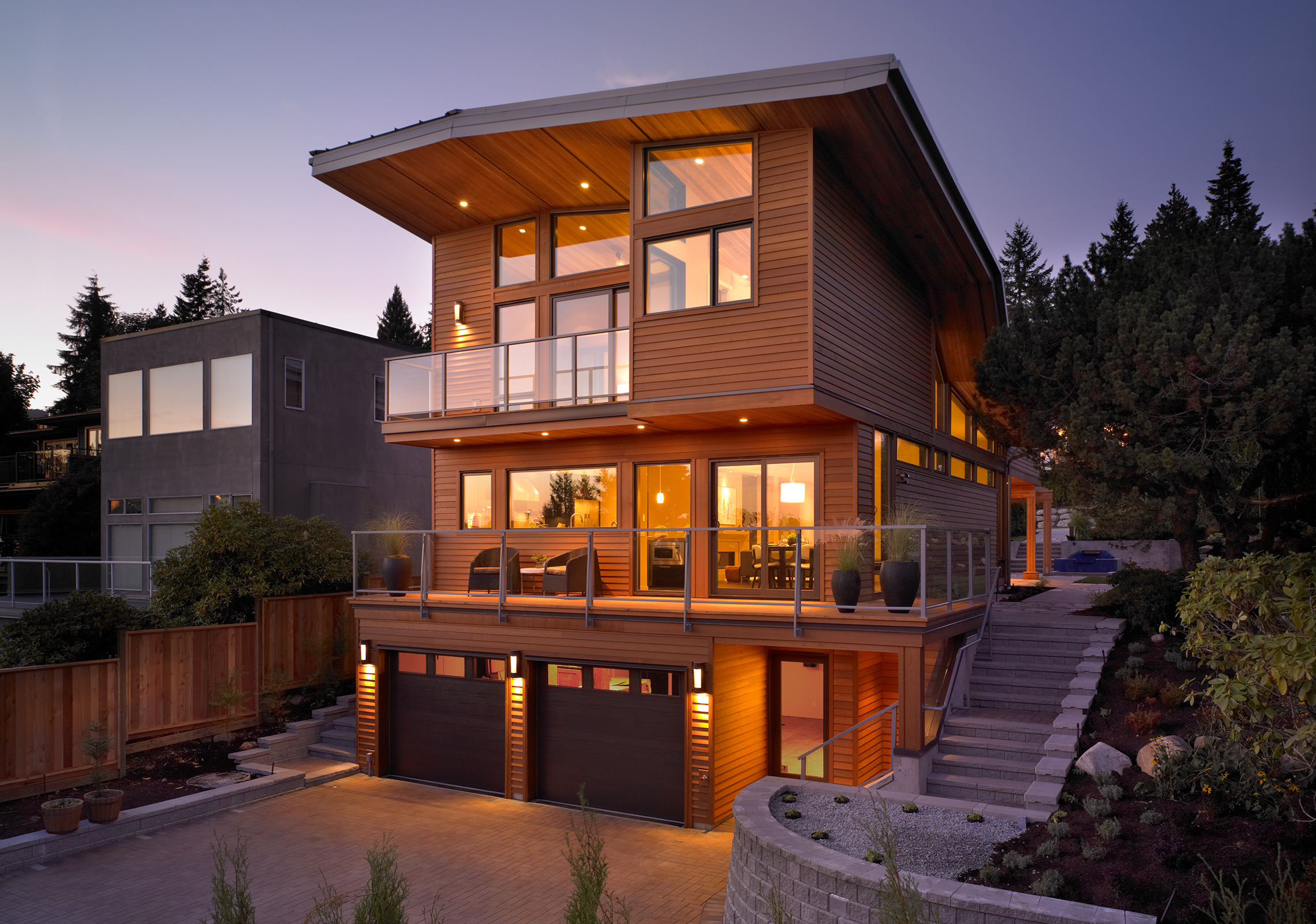 Modern Cedar Homes built using Lindal Homes Building Systems