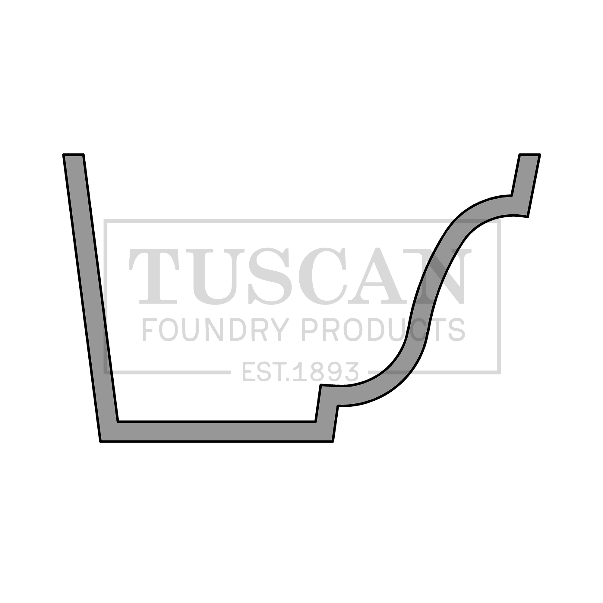 H16 large sand cast iron moulded gutter large sand cast iron Og