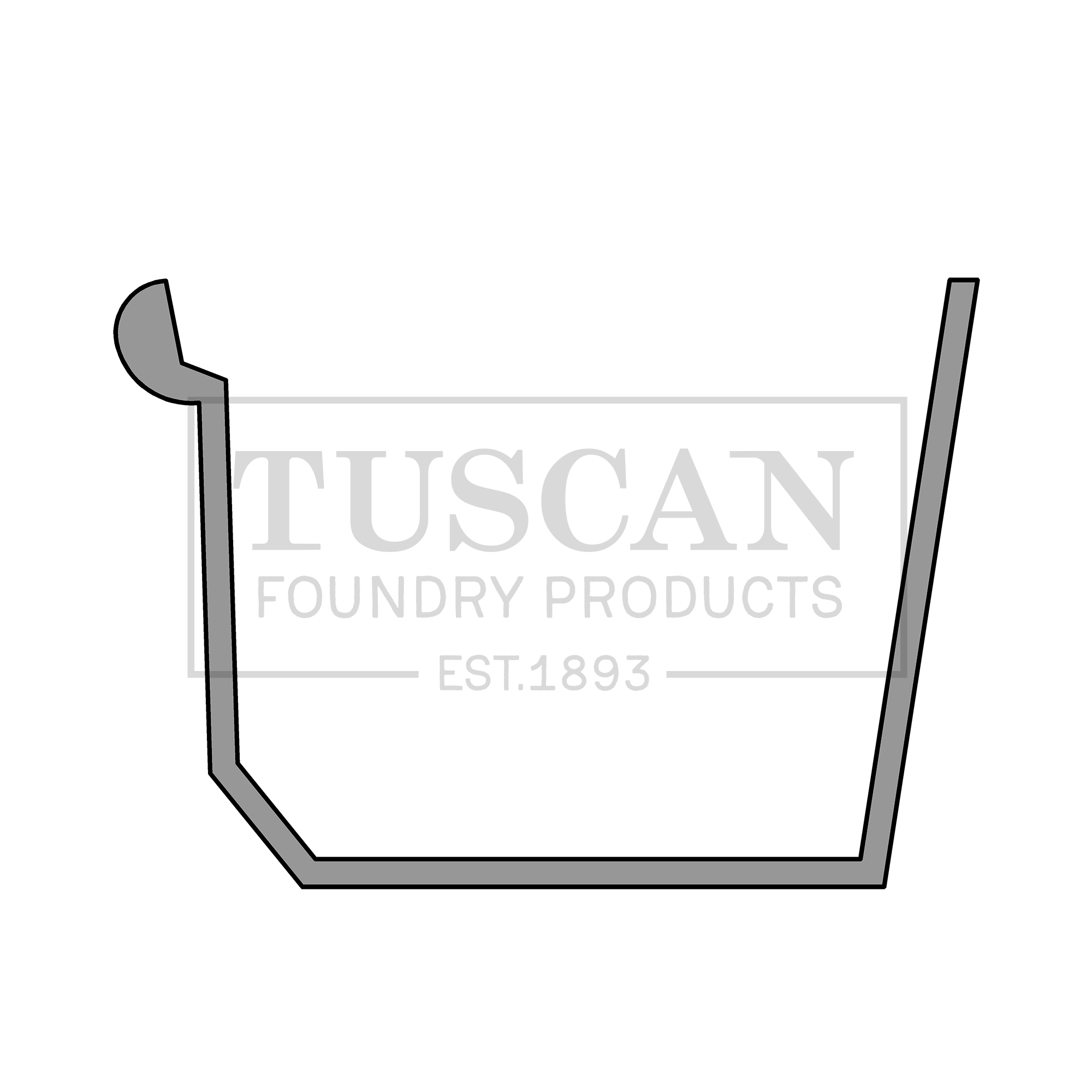 H39 large moulded cast iron gutter large sand cast moulded guttering