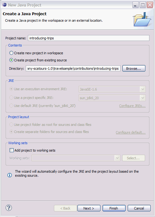 Apache Tuscany Import existing Tuscany SCA projects into Eclipse