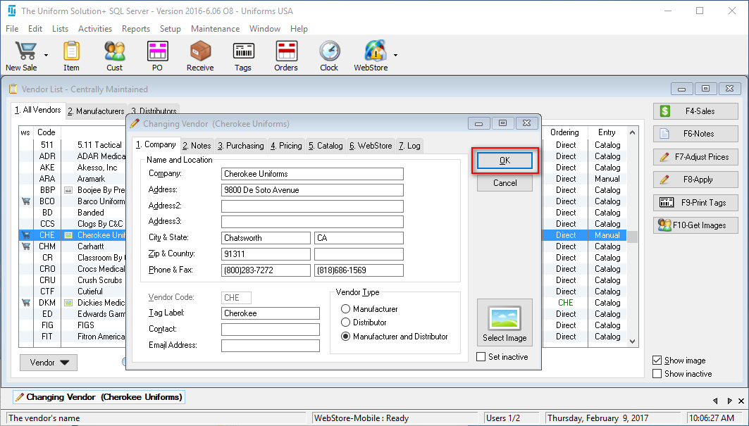 Edit Vendor Type TUS Knowledgebase