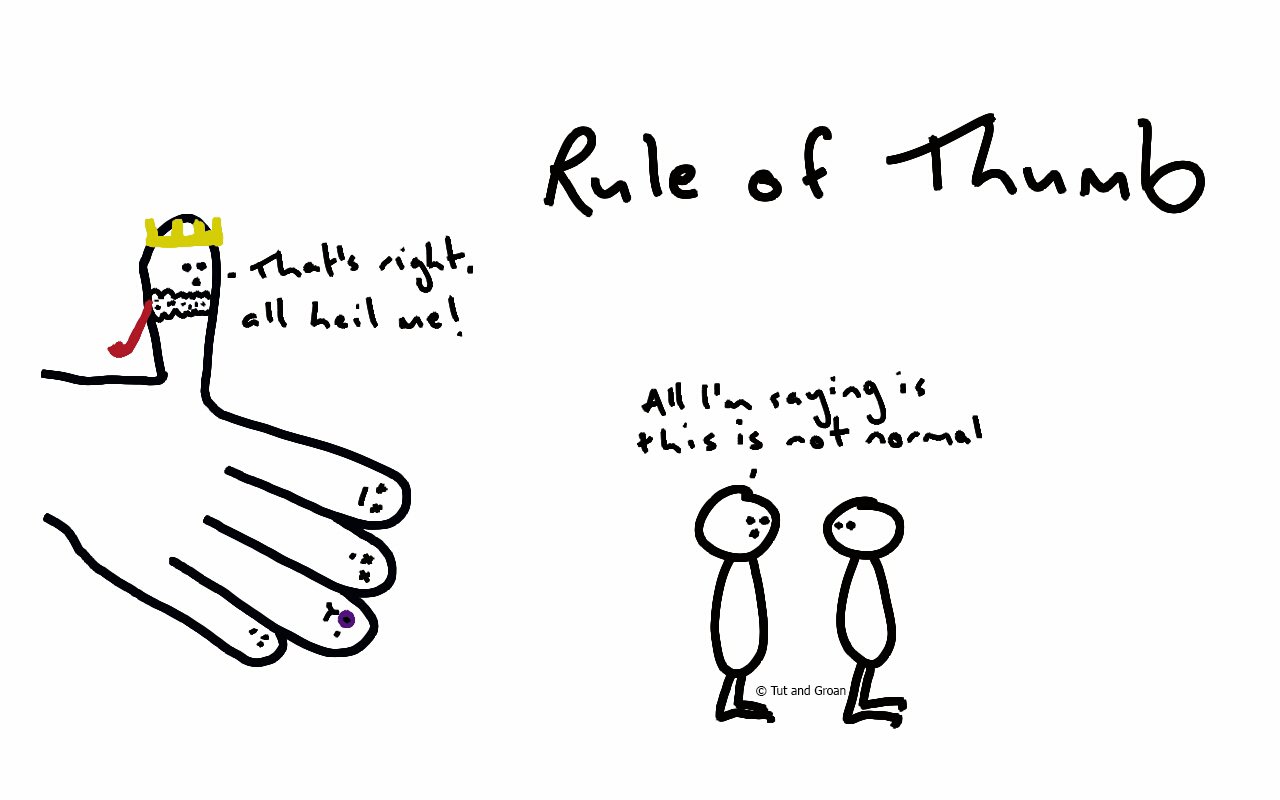Rule of Thumb A Regal Tut and Groan Comic Wordplay Jokes & Comics