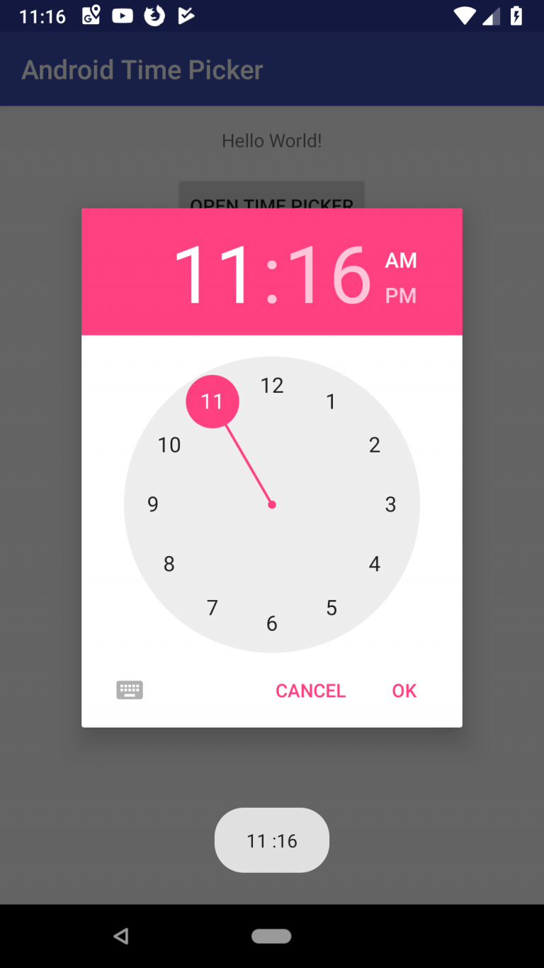 Android Time Picker Dialog Example in Kotlin Eyehunt