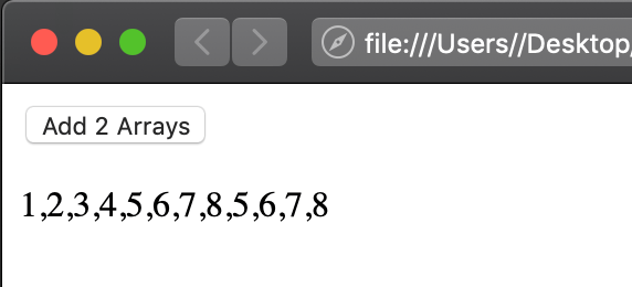 JavaScript array concat Method Merge (add) two Arrays EyeHunts