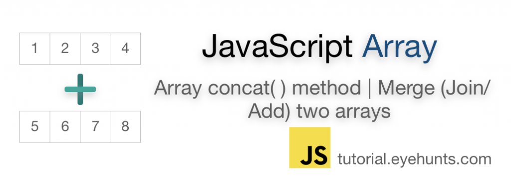 JavaScript array concat Method Merge (add) two Arrays EyeHunts