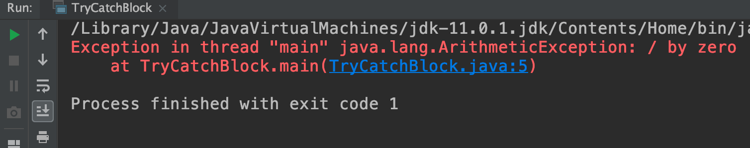 try catch Java Block | Exception Handling Example - Eyehunts