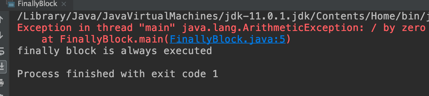 java try and finally blocks without a catch