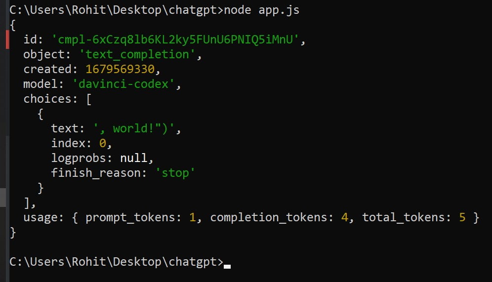 How To Implement ChatGPT In NodeJS with axios