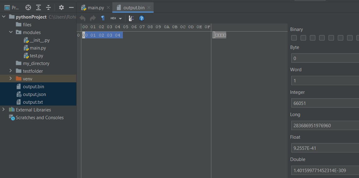 Python save data to file