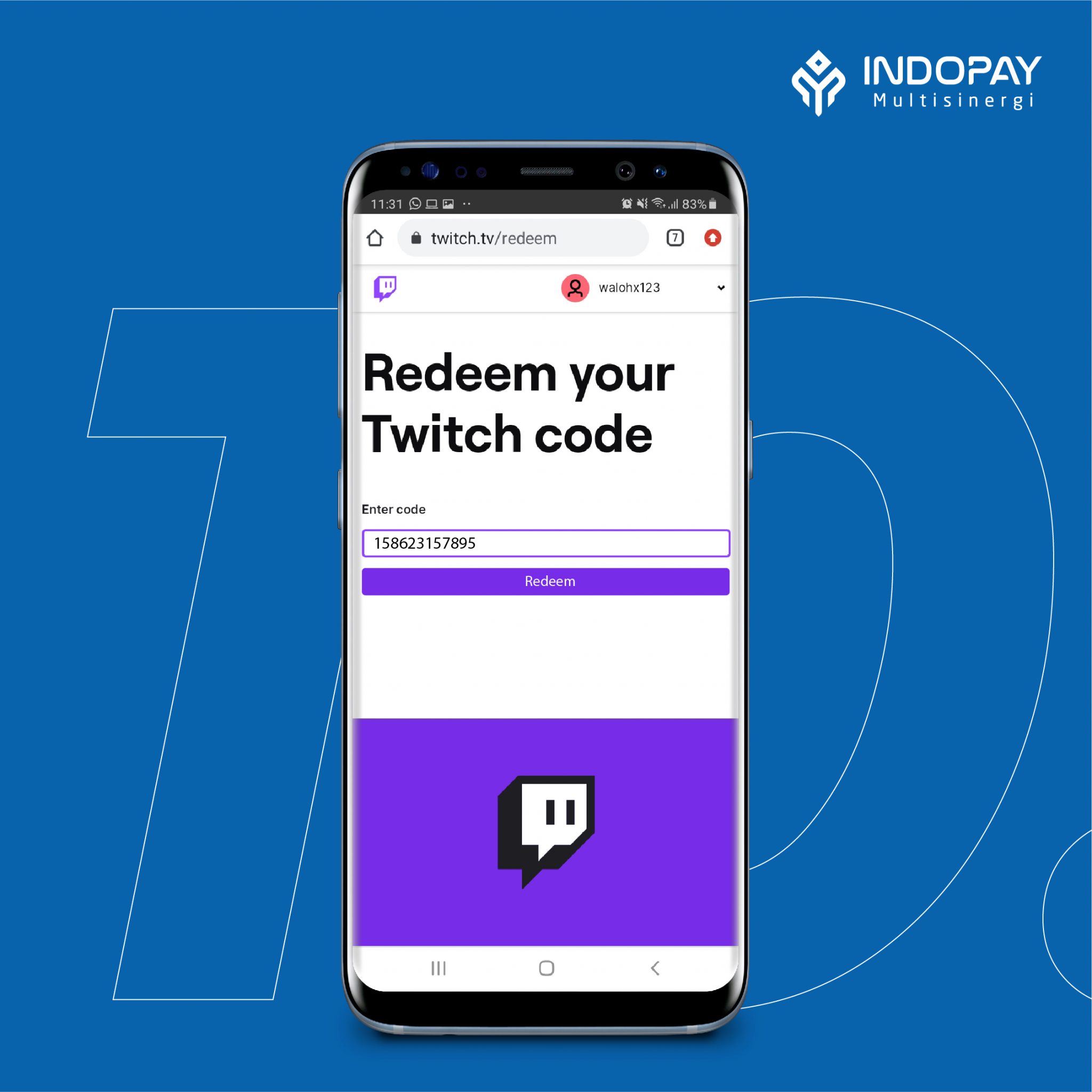 Tutorial Top Voucher Twitch Gift Cards INDOPAY