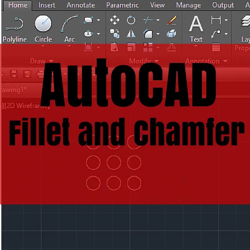 AutoCAD tutorial 16 Chamfer and Fillet in AutoCAD