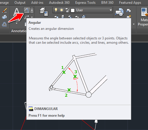 Measure the Distance and Angle Between 2 Points in AutoCAD Tutorial45