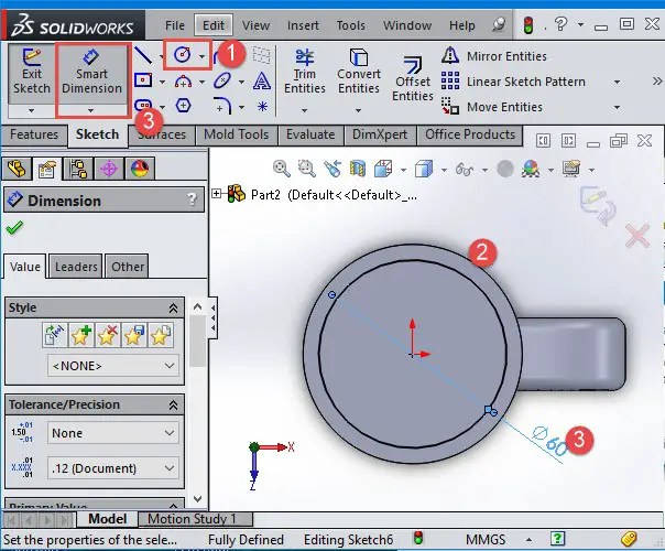 SolidWorks Tutorial SWEEP Tutorial45