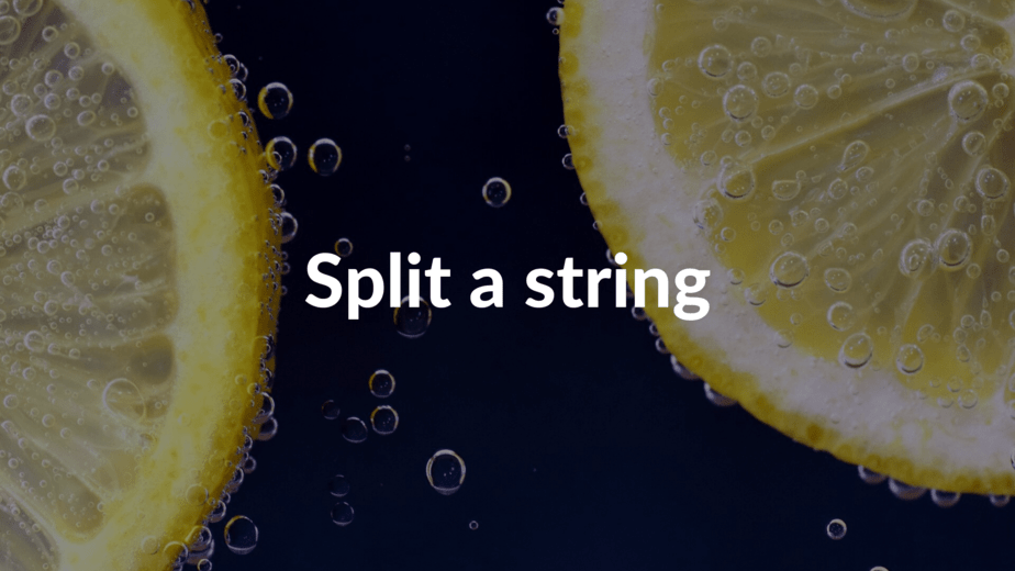 Split a string