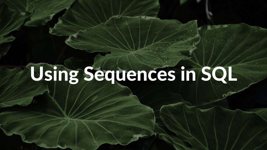 Using Sequences in SQL