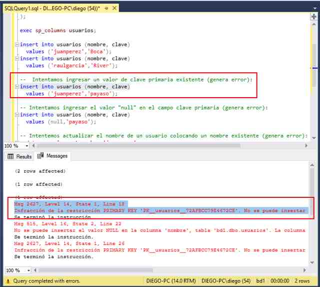 Clave Primaria Autoincremental Sql Server Estudiar