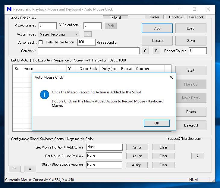 Record and Playback Mouse and Keyboard with a Macro Action Automate
